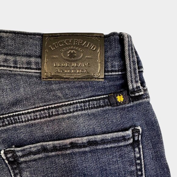 Lucky Brand Womens Distressed Jeans 00/24 Dark Wash Frayed Hem Brooke Legging - Picture 5 of 10